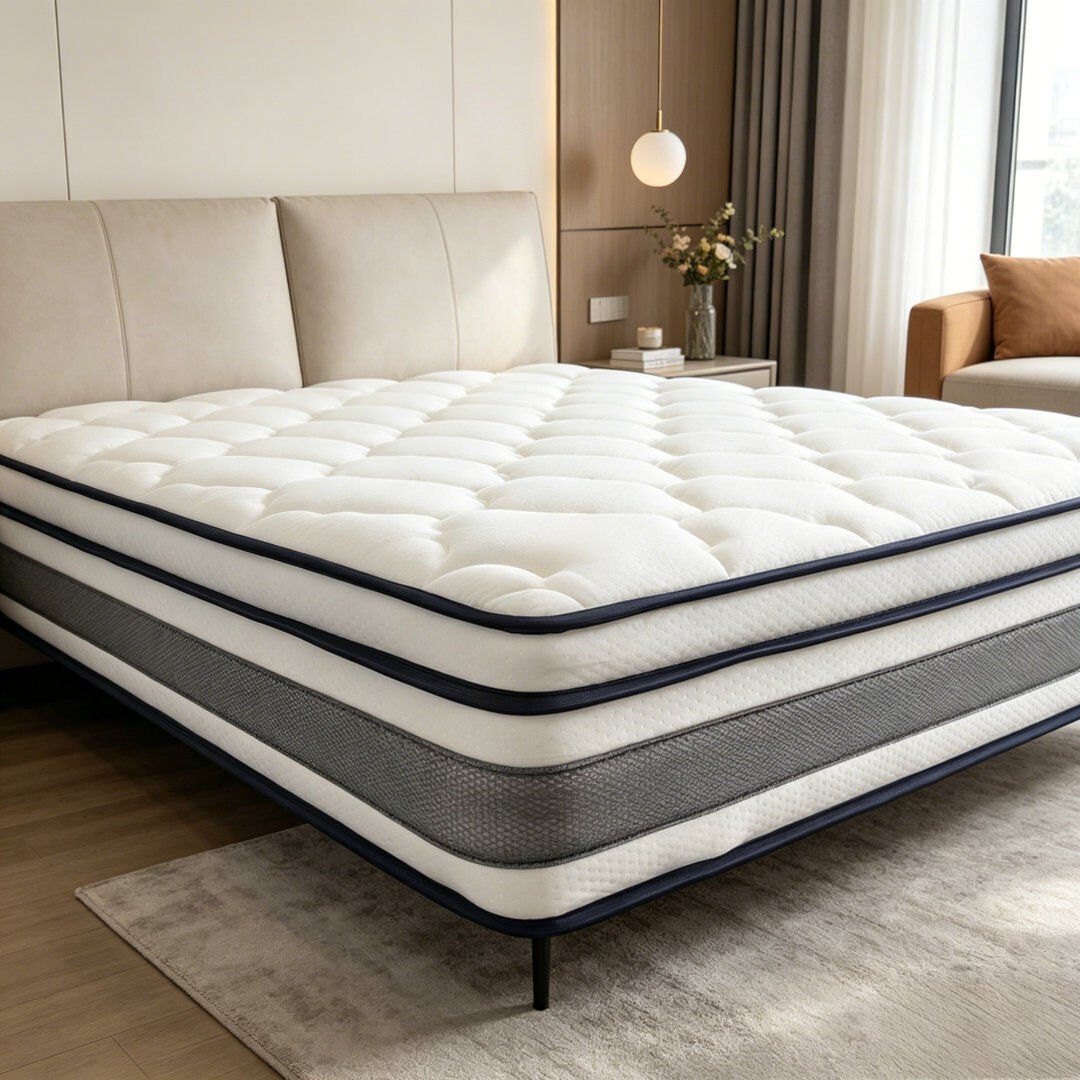 StowGrain 30cm Hybrid Pocket Sprung Mattress, 3-Layer Foam with Breathable Knitted Cover, Independent Pocket Spring Mattress for Pressure Relief & Motion Isolat Double (4'6)
