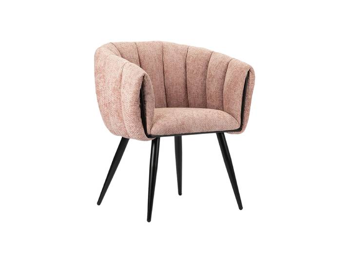 Design Stuhl „Breeze“ mit Armlehnen Pastellrosa Global Interiors