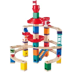 Hape Murmelbahn Quadrilla Super Spiralburg, mehrfarbig