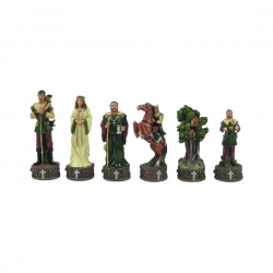 Weible Schachfiguren - gemahlener Stein - Robin Hood - Königshöhe 80mm 245649