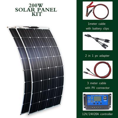 High Efficiency Solar Panels Kit With Flexible Design And Battery Charger Module 200w Solar System