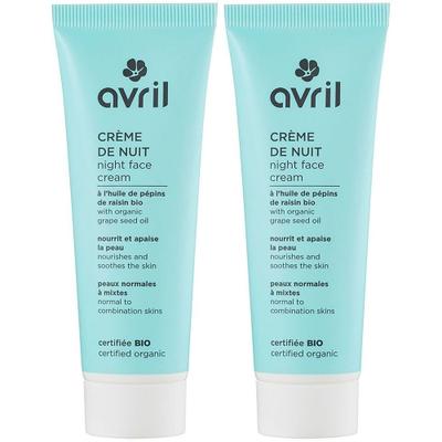 Avril LA Crème DE Nuit - de nuit. tube 50 ml x2 2x50 Hautcreme