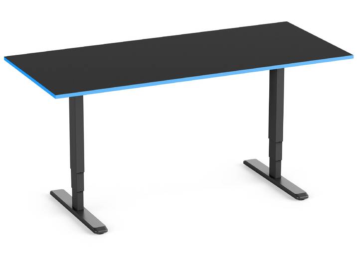 Primus Gamingschreibtisch Rechteck, Schwarz Klassik Ocean 180x80