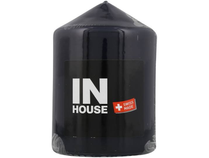 Inhouse Zylinderkerze 80x115mm schwarz