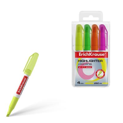 4 Textmarker V-11 Mini Neon Leuchtstifte Schreiben Markieren Marker Schule Büro