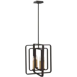 Hängeleuchte Deckenlampe Pendellampe Stahl Bronze D 43,2 cm Esszimmerlampe