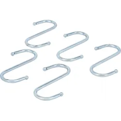 BGS DIY 88325 Satz S-Haken Fleischerhaken Metzgerhaken Länge 100mm 5 teilig Hakensatz