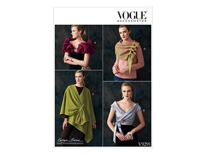 Vogue patronen patronen verpakking/met sjaal tissue, meerkleurig, 15 x 0,5 x 22 cm