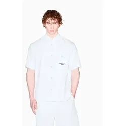 A|X Armani Exchange für Herren. XM002266AF22638FB380 Weißes Baumwollhemd (XXL), Lässig, Baumwolle, Kurzarm