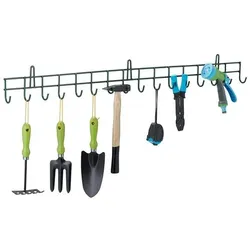relaxdays Gerätehalter mit 16 Haken 100 cm