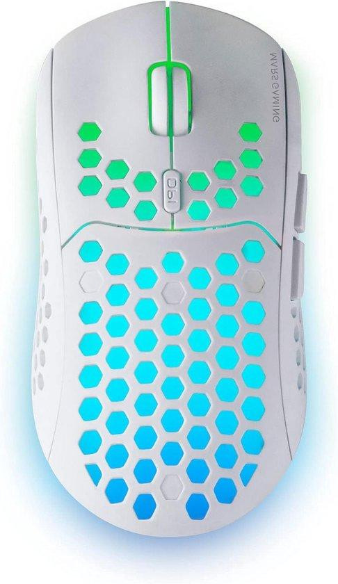 Mars Gaming Draadloze Gaming Muis - Ultralicht Ontwerp - Wit