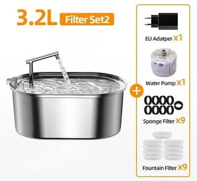 Uplifted Finds "ROJECO Stainless Steel ""Ultra Purification"" Water Fountain filter Set 2"