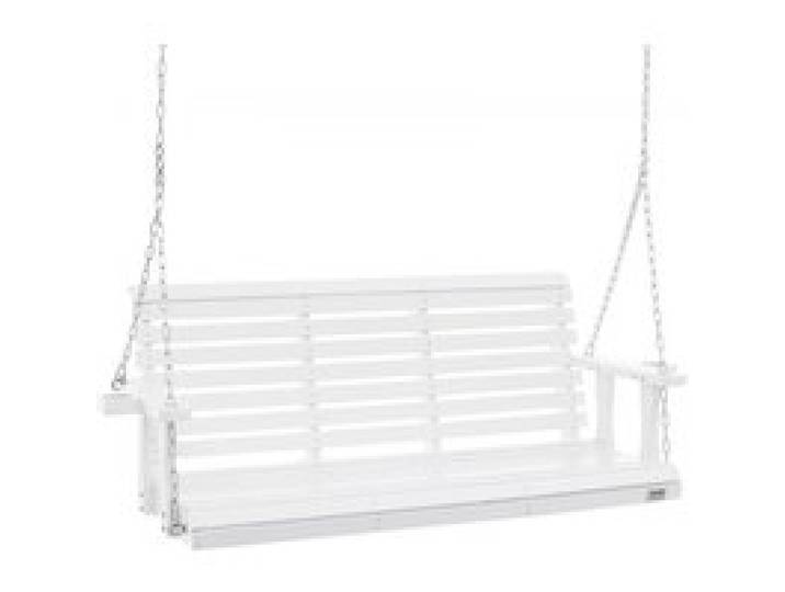 VEVOR Hollywoodschaukel Zedernholz, 1702x710x600mm, Terrassenschaukel für Hof und Garten, verbesserte Tragkraft von ca. 400 kg, robuste Schaukelstuhlbank mit Aufhängeketten für den Außenbereich, weiß
