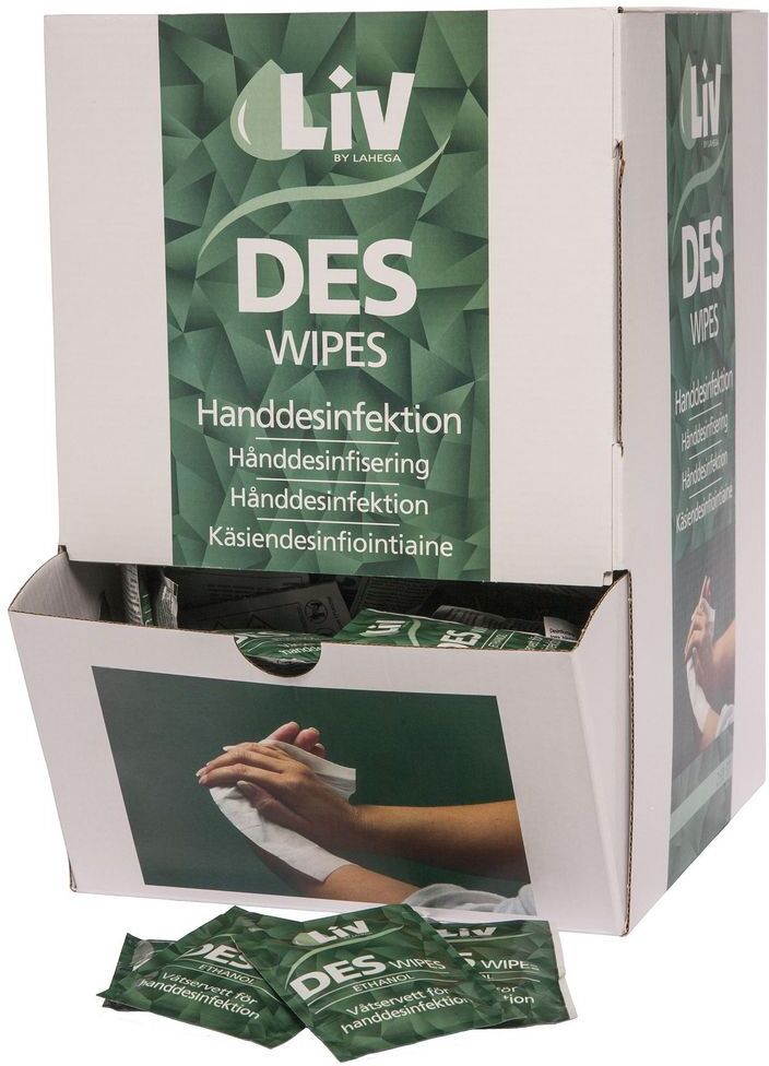 LIV Desinfektionsservett Wipes singelpack 250/fp