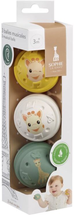 Sophie La Girafe Vulli Musical Balls balles souples de détection 3 pcs