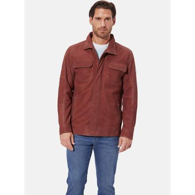 Lederjacke BABISTA "Lederjacke JOMIR", Herren, Gr. 54, orange (dunkelorange), Obermaterial: 100% Lammnappaleder LANA., Jacken