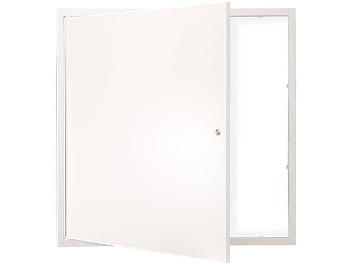 VEVOR Trappe de Visite en Acier Galvanisé Porte de Révision Ouverture 417x417 mm Surface Facile à Peindre Panneau d’Accès Maintenance avec Serrure pour Cache Canalisations Placo Plafond Sol Blanc