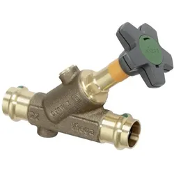 Viega, Rohrverbindungstechnik, Easytop Rotguss-Schrägsitzventil, mit Druckanschluss für 22 mm V-Wannen, mit SC-Contur