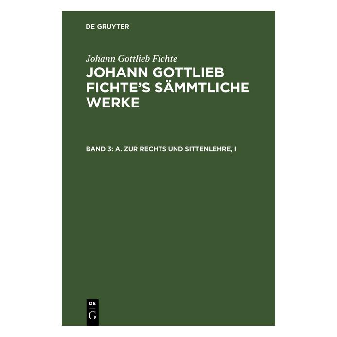 De Gruyter Fichte:(Sämtliche Werke) Johann Gottlie (Deutsch, Hardcover, Johann Gottlieb Fichte) (67773281)