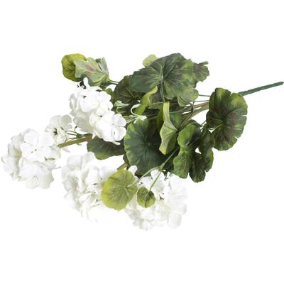 Kunstblume BOTANIC-HAUS "Geranie mit 9 Stielen", beige (creme, weiß), B:25cm H:47cm T:25cm Ø:25cm, Kunststoff, Kunstpflanzen