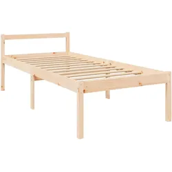 vidaXL Seniorenbett mit Kopfteil Massivholz