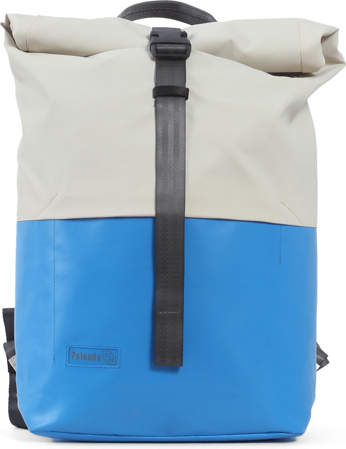 7clouds Rolltop-Rucksack Kira 7.1 light blue-off white
