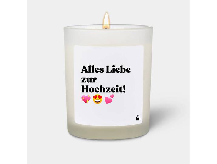 Duftkerze Flowery Alles Liebe zur Hochzeit!