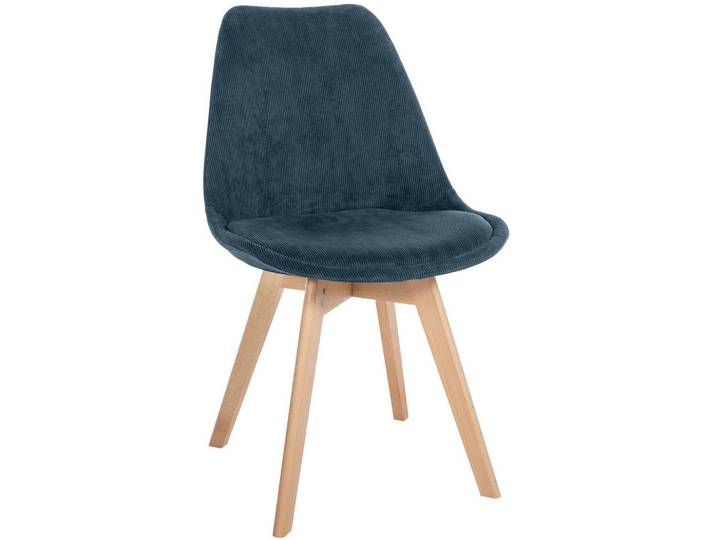 CLP Stuhl Cord dunkelblau, Dunkelblau, Holz, 49x83x50 cm, Esszimmer, Stühle