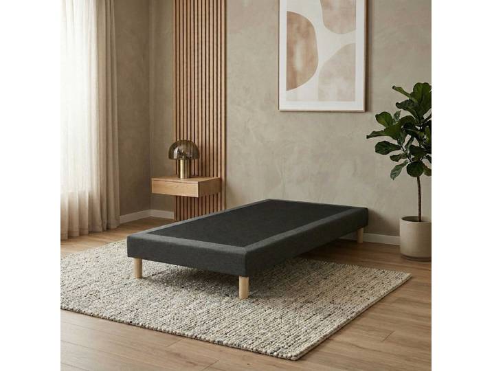 Sommier tapissier à lattes fixes 80x200 sommier gris