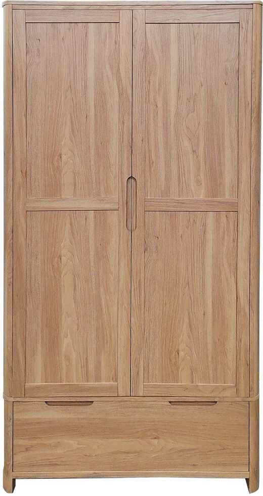 Alpen Home Interlochen 2 Door Wardrobe Oak Effect 193cm H X 106cm W X 63cm D
