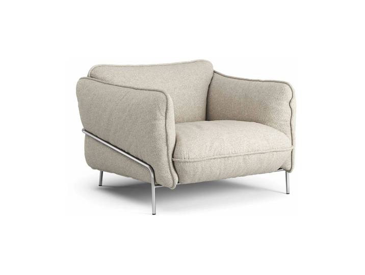 Swedese Continental Sessel Wave Sand-verchromter Stahl