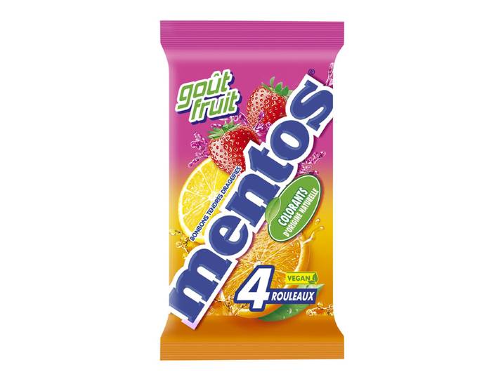 Mentos Bonbons Fruits - X4 152 g