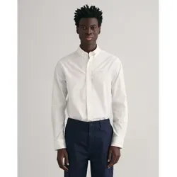 Gant für Herren. 3000300 Pinpoint Oxford Regular Fit Hemd weiß (XL), Lässig, Baumwolle, Langarm