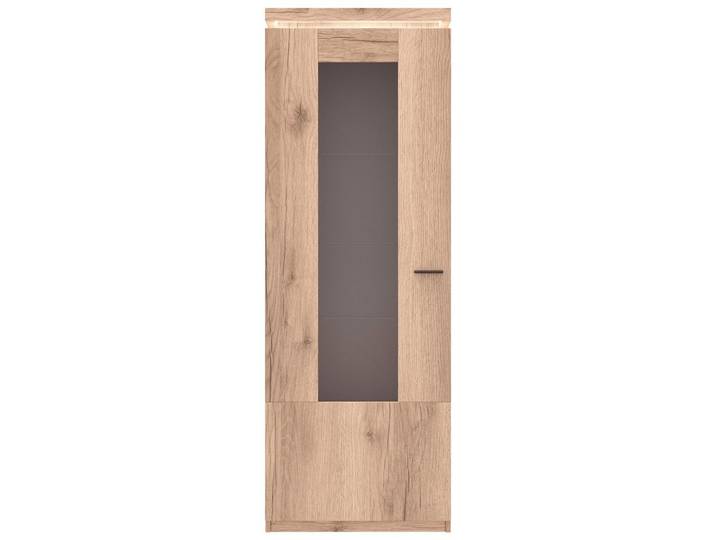 Vitrine Vancouver B: 70 cm mit Beleuchtung Eiche Dekor