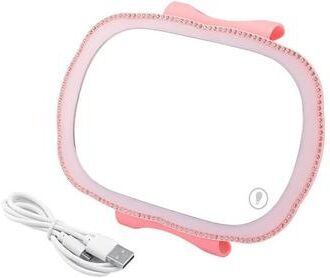 Inspired Deals Rechargeable Car Sun Visor Mirror With LED Light Makeup Vanity Mirror For Universal Vehicles pink