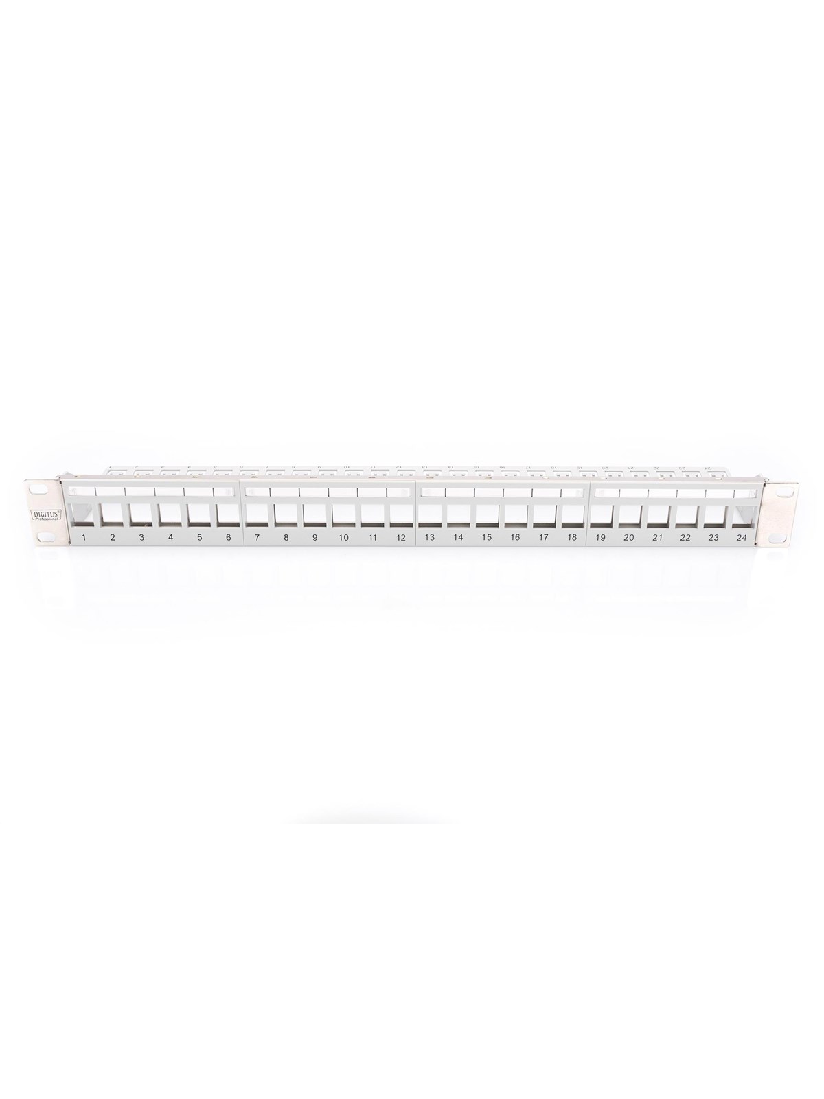 DIGITUS DN-91410-LF Modular Patch Panel for Keystone Jack 1U Rack Mount 24-port blank