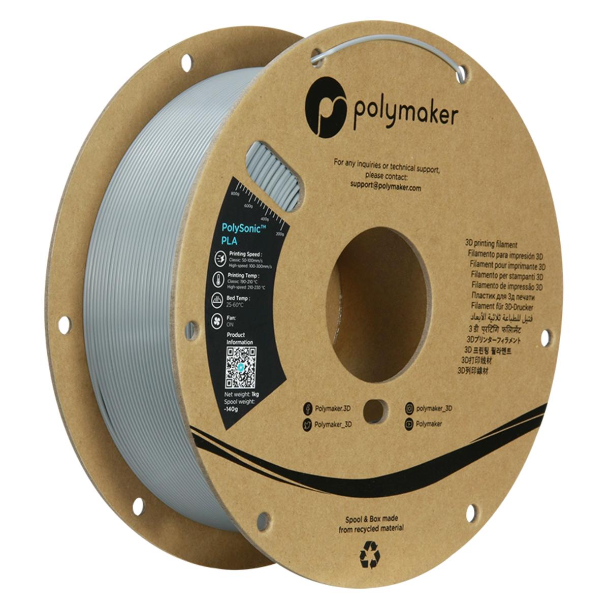 Polymaker PolySonic High Speed PLA PRO (PLA+, 1000 g, 1.75 mm) (PA13003)