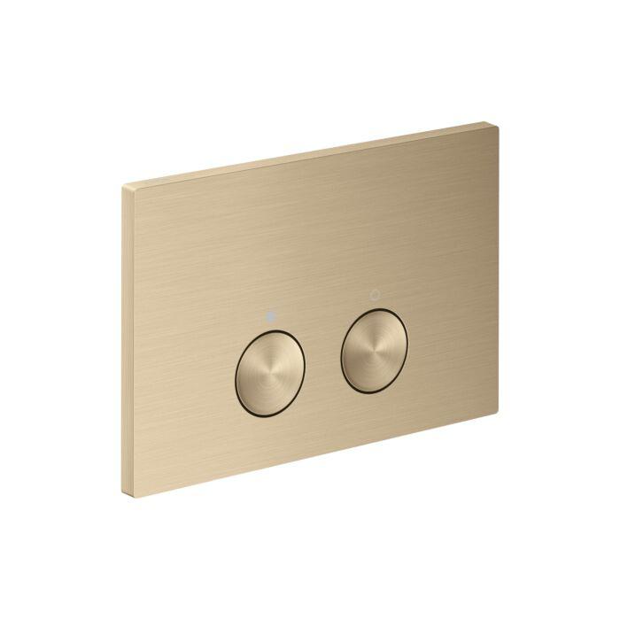 hansgrohe Axor FlushPlate Drückerplatte 42531140 für 2-Mengen-Spülung, Metall, brushed bronze