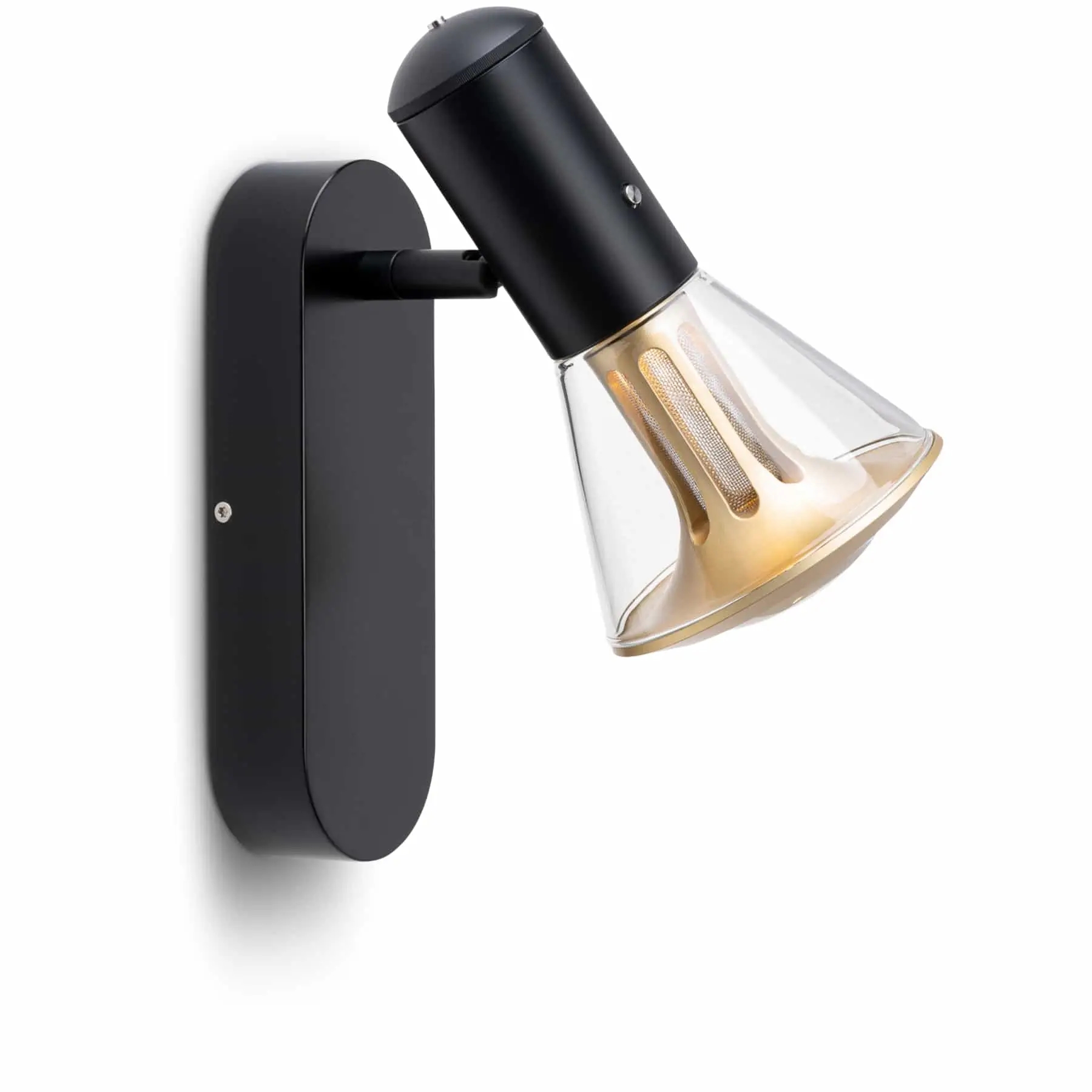 Less´n´more ETHICS LED-Wandleuchte, innen Gold, Kristallglas, Casambi E-WDS-C1-KGS-GC 4251908598069