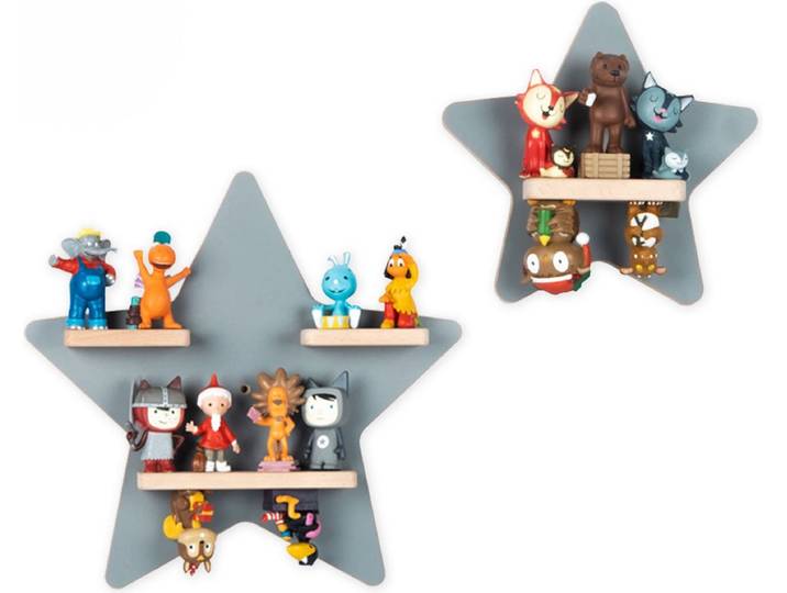 Houten ster kinderplank Toniebox figuren wandplank Tonies