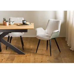 Polsterstuhl Stahlgestell 66x62x86 beige / grau ELLA #101