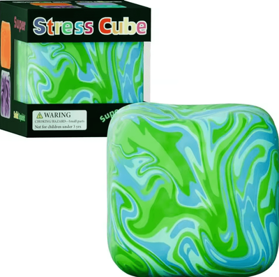 Inspire Curations Soft Gel Slow Rebound Sensory Stress Relief Cube 5.5cm Green