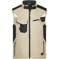 Softshellweste "JN845" - XL - stone/black