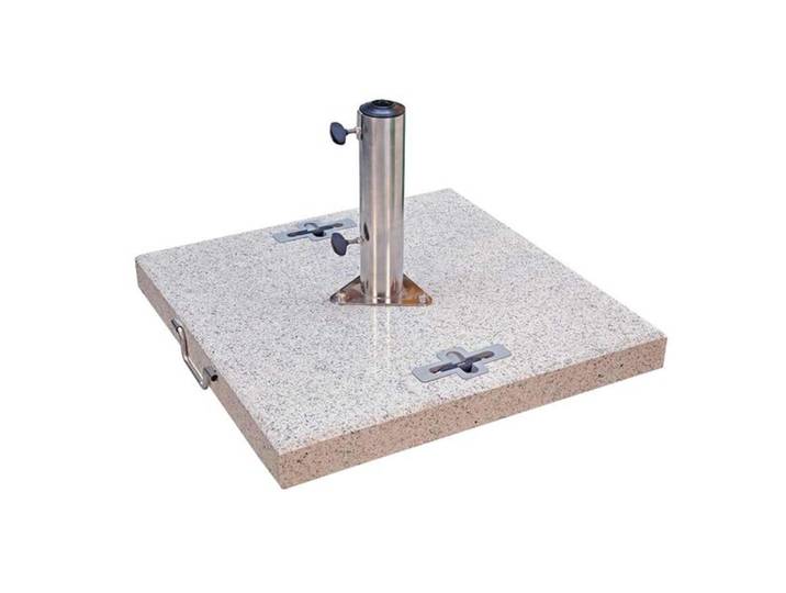 Doppler Granitsockel 90kg grau mit Griffen 32-65mm