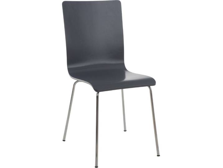 furnicato Besucherstuhl Pepe 87x43x47 cm grau (1 St), Stabiler Küchenstuhl mit Bodenschonern für dein Arbeitszimmer