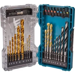 Makita, Bits, Bit-Set 27tlg. (Innensechskant, Innensechsrund TX, Kreuz Phillips PH, Kreuz Pozidriv PZ, Schraubschlitz)