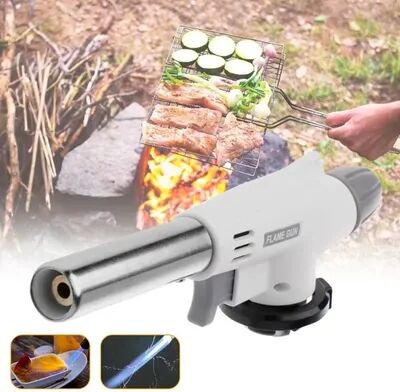 Fusion Finds Adjustable Butane Torch Burner Portable Flame Gun For Camping BBQ & Outdoor Cooking Adjustable Butane Torch Burner Portable Flame Gun For Camping BBQ & Outdoor Cooking
