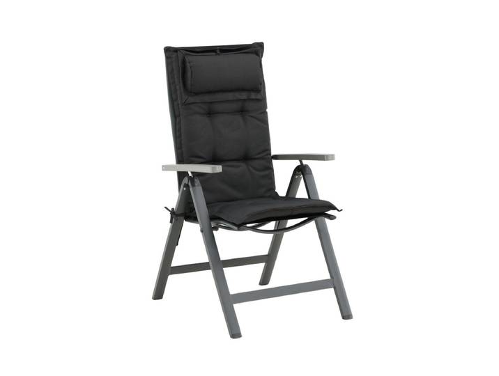6er Set - Garten Stuhlkissen Siena aus Polyester in 4 Farben - Schwarz - Luxusbetten24