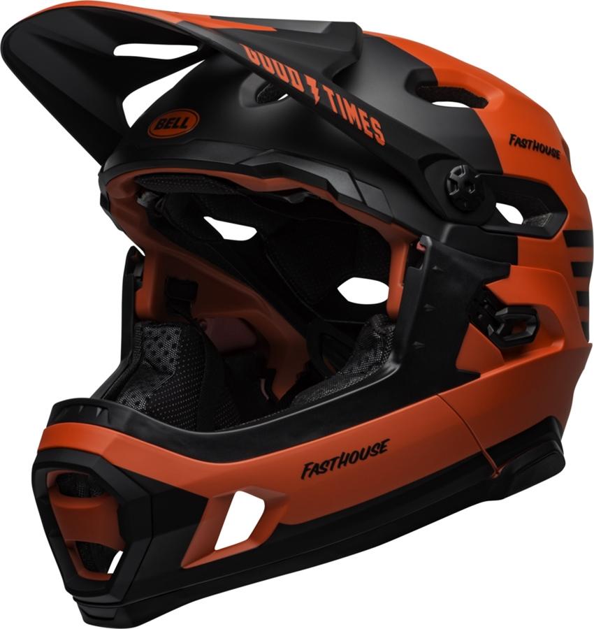 Bell SUPER DH Spherical Fahrradhelm mat/gls red/black fasthouse L Rot