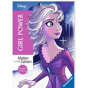 Ravensburger Malbuch Disney Girl Power, Malen nach Zahlen, für Erwachsene, 128 Seiten